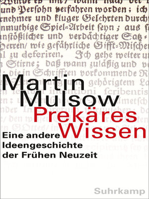 cover image of Prekäres Wissen
